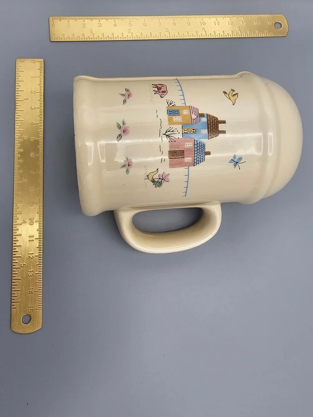 Vintage Ceramic Salt and Pepper Shakers with Cottage Design